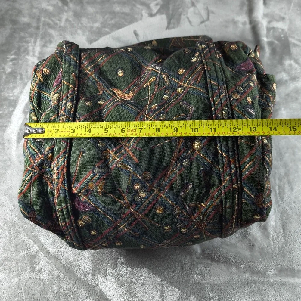 Vintage Golf Duffle Bag Organizer Set Green Tapestry Travel Pack Made In USA 70s